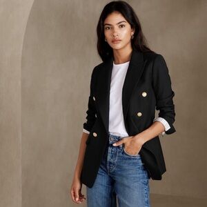 NWT! Banana Republic Black Captain's Blazer - Size 2 Tall